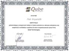 Certyfikat Qube - Qube Technologies, system zarzdzania-rozliczania i kosztw obiegu inforamcji podzas skanowania,drukowanie oraz kopiowania