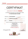 Certyfikat TOSHIBA -  obsuga, naprawa, konfiguracja wielofunkcyjnych urzdze biurowych wielonakadowych serii eSTUDIO 520/600/720/850